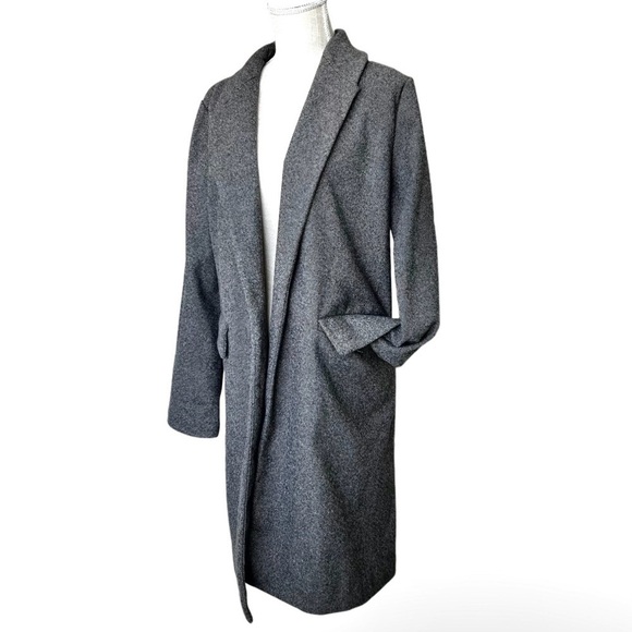 Zara Gray Herringbone Open Front Women size XL - Picture 4 of 10